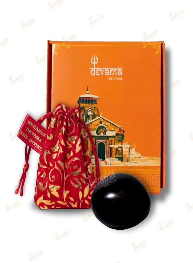Devama The Divine™ Natural Black Stone Shaligram/SALIGRAM/SHALAGRAM/SALAGRAMA Shila for Pooja (Religious Stone) for Divine Blessings from GANDAKI River - Image 1