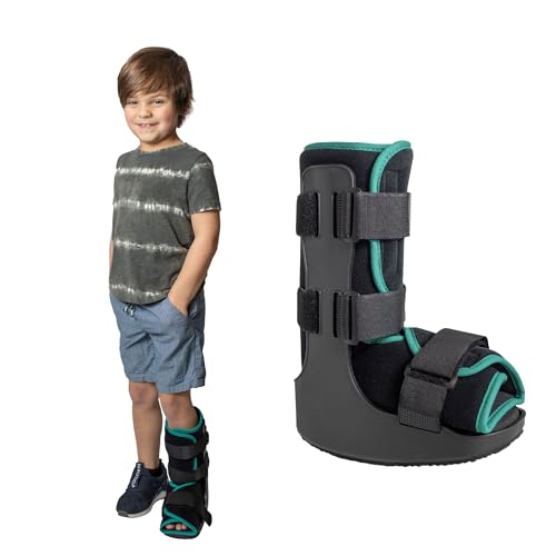 Brace Direct Pediatric Walking Boot – Kids Fracture Boot for Broken Foot, Ankle Sprain & Post-Op Recovery, Green (Small, up to US Kids 8.5K) - Image 1