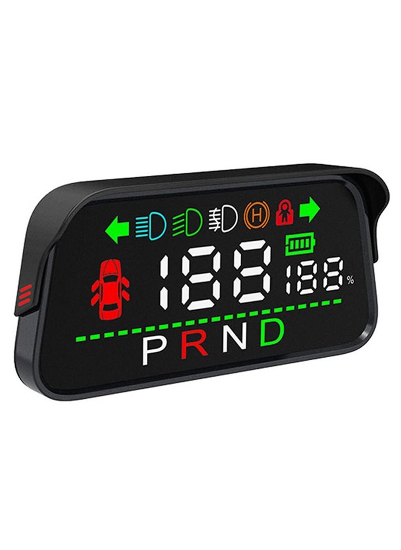 Excefore - Heads up Display with Light Door Gear Indicator Speedometer Digital Alarm Set Speed display Steering display Gear display Braking Monitor HUD for Tesla Model 3 Y 2016-2023 - Image 1