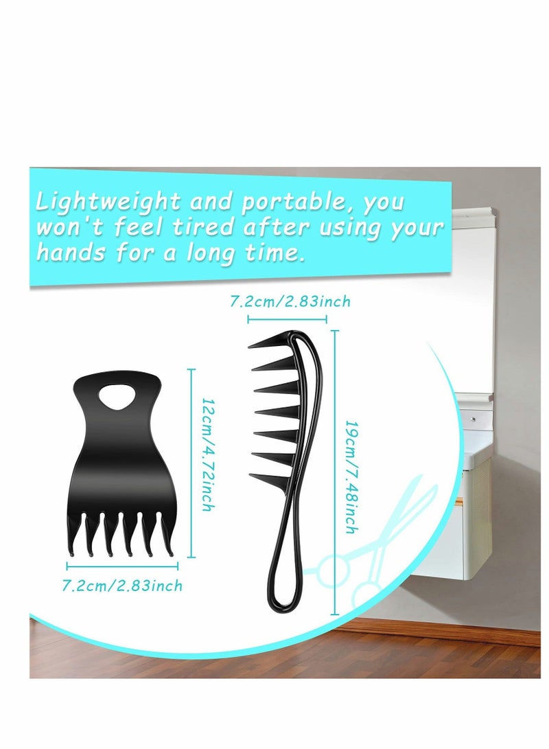 كابتن تيك Men Styling Comb Set, Wide Teeth Fork Comb, Texture Comb, Fork Hair Comb Detangling Comb Afro Hair Combs Hair Coloring Combs Hairdresser Hair Comb for Women Men Wavy Long Curly Hair Care - Image 2
