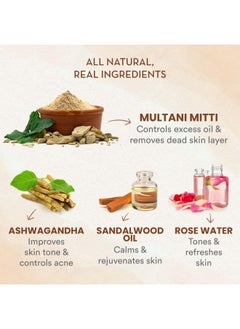 WOW Skin Science Multani Mitti Kit With Rose Waterall Skin Typescleanses Detox And Brightens Controls Excess Oil & Shrink Porespack Of 3For Women & Menparaben Freenet Vol 250Ml  - Image 2