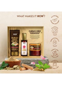WOW Skin Science Multani Mitti Kit With Rose Waterall Skin Typescleanses Detox And Brightens Controls Excess Oil & Shrink Porespack Of 3For Women & Menparaben Freenet Vol 250Ml  - Image 3