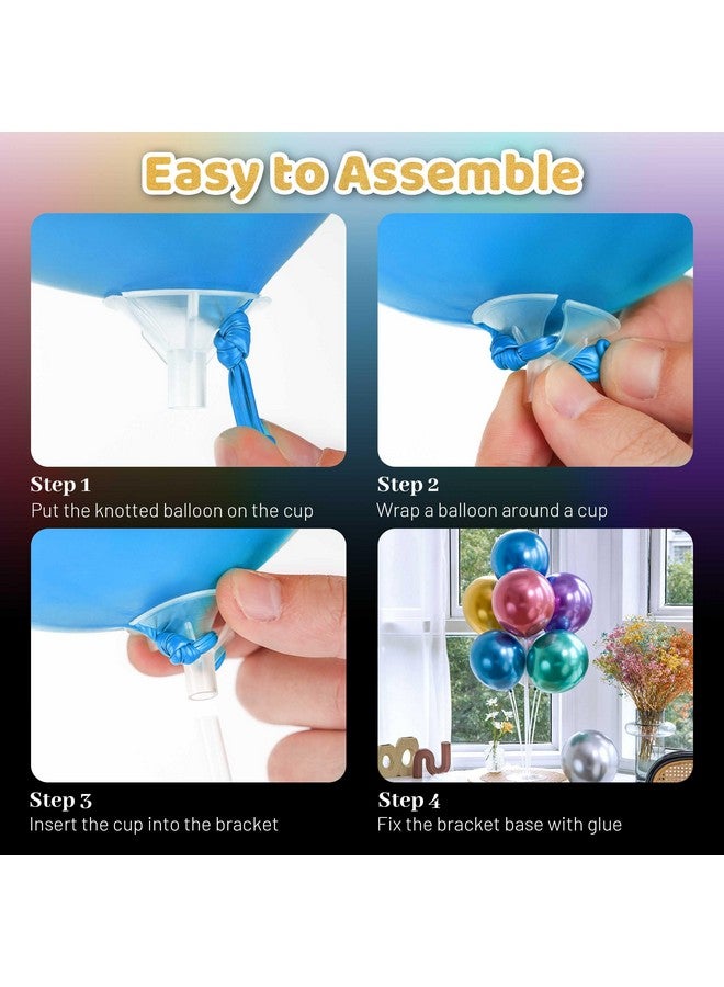 JOYYPOP 24 Sets Balloon Stand Kit, Balloon Sticks With Base Birthday Graduation Party Decorations Wedding - Image 4