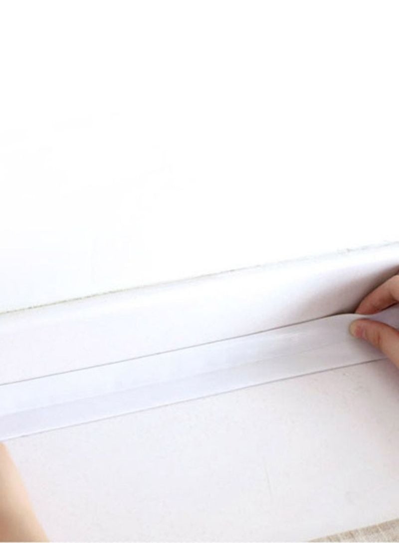 3.2mx3.8cm Mildew Resistant Kitchen Sealing Strip Waterproof Bath Wall Sticker White - Image 2