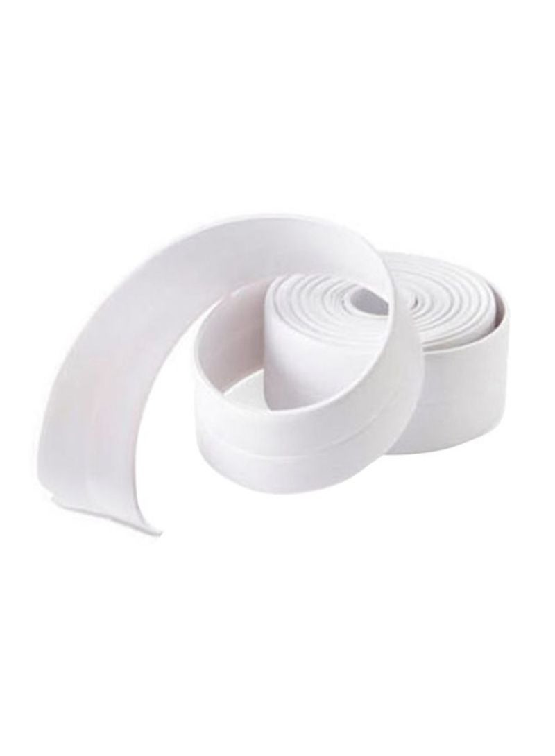 3.2mx3.8cm Mildew Resistant Kitchen Sealing Strip Waterproof Bath Wall Sticker White - Image 1
