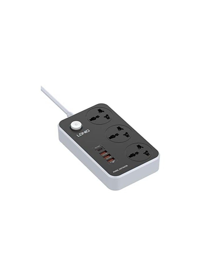 LDNIO SC3412 PD Fast Charge 20W Power Supply Cord and Charger with 3 Power Ports and 3 USB 3.0 Ports Fast Charge  - Image 3