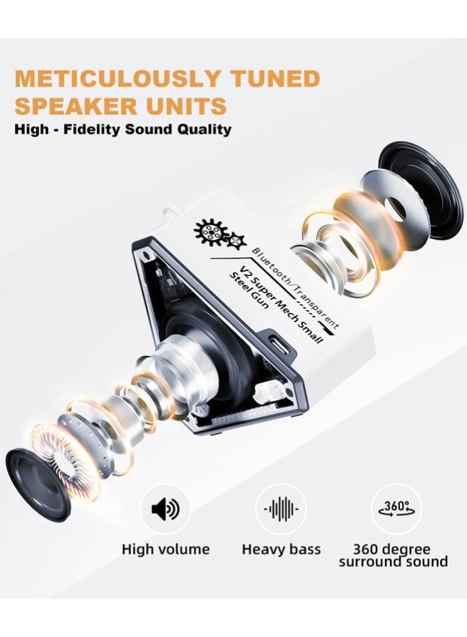 Mini Portable Wireless Bluetooth Speaker with Lights and Lanyard, TWS Dual Pairing for Music, Perfect for Outdoor and Home Use, for Women/Girls and Boys - Image 3