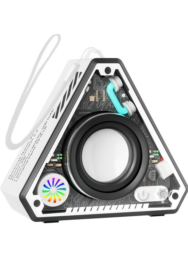 Mini Portable Wireless Bluetooth Speaker with Lights and Lanyard, TWS Dual Pairing for Music, Perfect for Outdoor and Home Use, for Women/Girls and Boys - Image 1