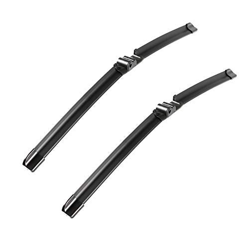 ANRDDO 2 Wipers Factory Replacement For 2004 2005 2006 2007 VW Touareg, 2003-2006 Porsche Cayenne Original Equipment Windshield Wiper Blades Set - 26"+26" Side Lock (Set of 2) Not for J HOOK - Image 1