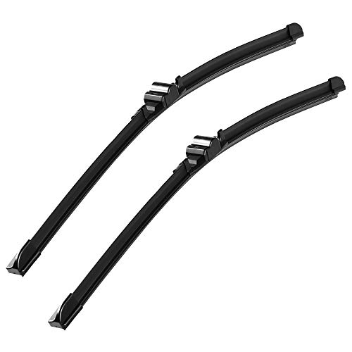 ANRDDO 2 Wipers Factory Replacement For 2004 2005 2006 2007 VW Touareg, 2003-2006 Porsche Cayenne Original Equipment Windshield Wiper Blades Set - 26"+26" Side Lock (Set of 2) Not for J HOOK - Image 2