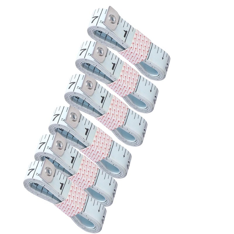 Bureaucrat Bureaucrat Measuring Tape Body Measurement Inch Tape 60 Inches150 CMs Double Side Rulers Fiberglass Flexible PortableSewing Dress Making Tailors Tape Whitepack of 6 