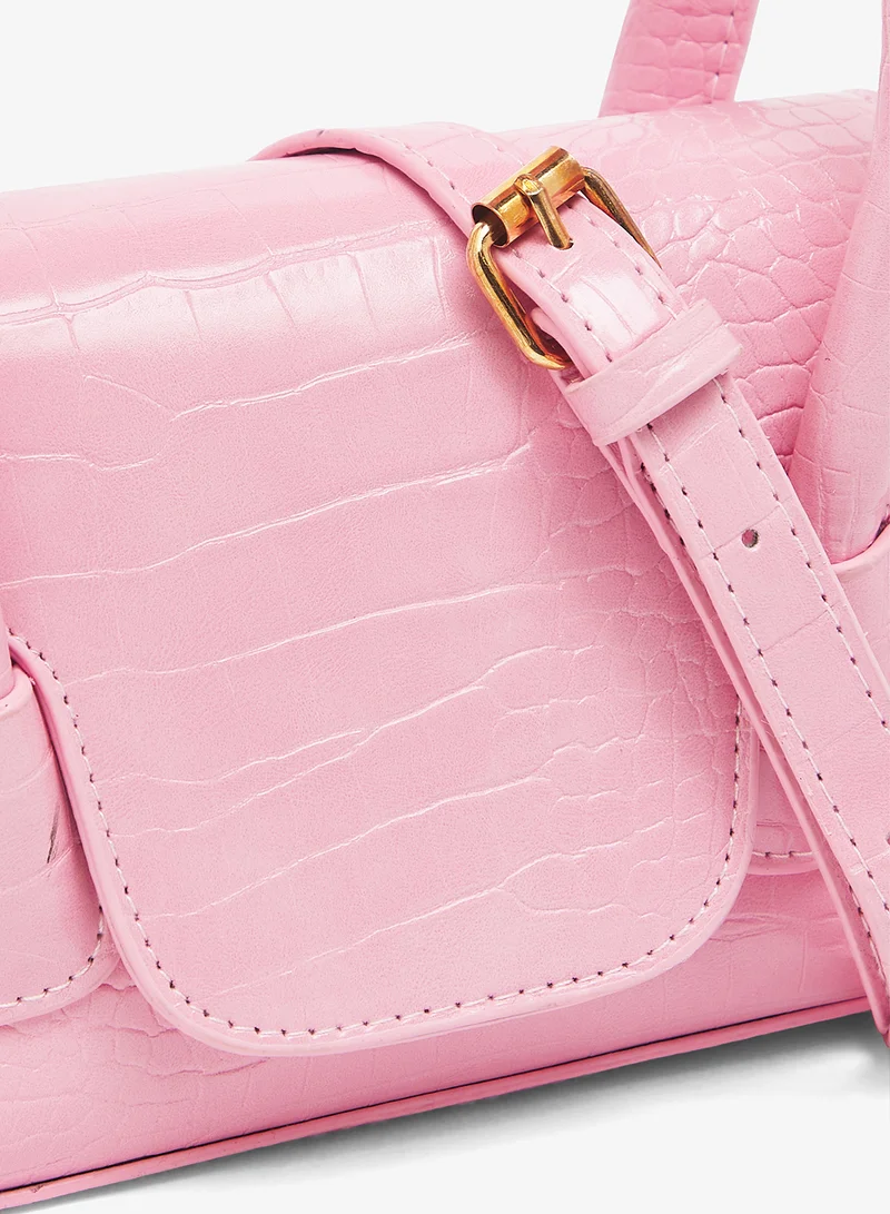 ايلا شنطة ساتشيل جلد تمساح صغيرة