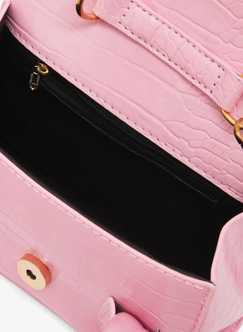 ايلا شنطة ساتشيل جلد تمساح صغيرة