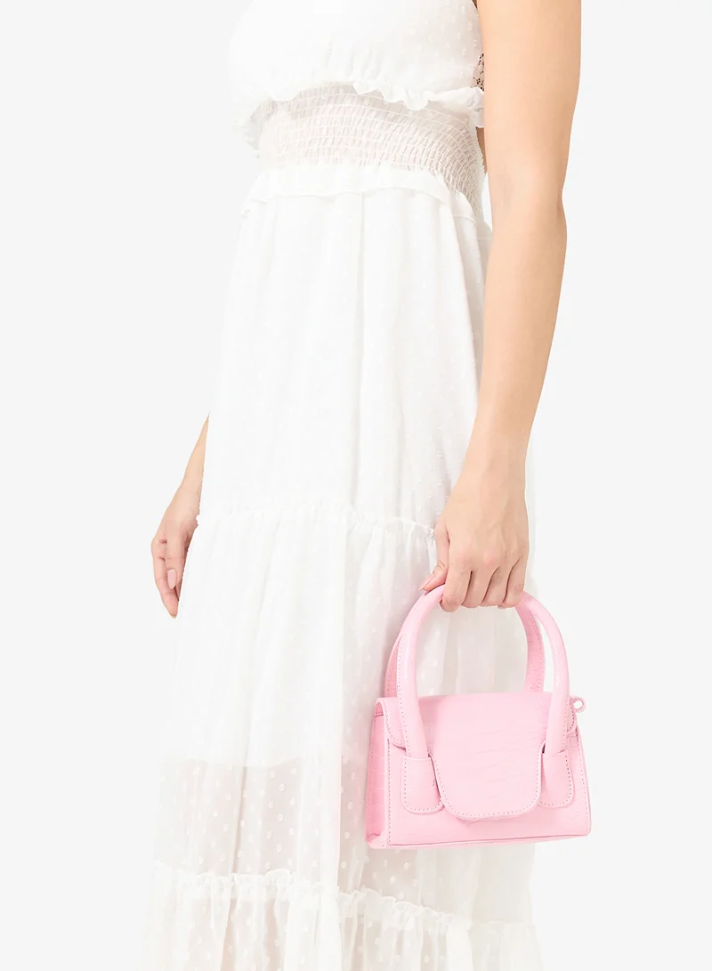 ايلا شنطة ساتشيل جلد تمساح صغيرة