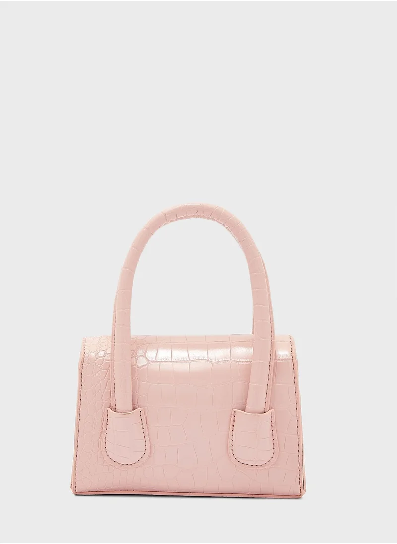 ELLA Croc Effect Mini Satchel Bag