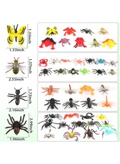 Coopay 102 Pieces Plastic Insect Assorted Fake Insect Mini Realistic Bugs Toys Includes Multicolored Lifelike Butterfly For Education, Insect Themed Party, Halloween And Birthday Gifts  - Image 4