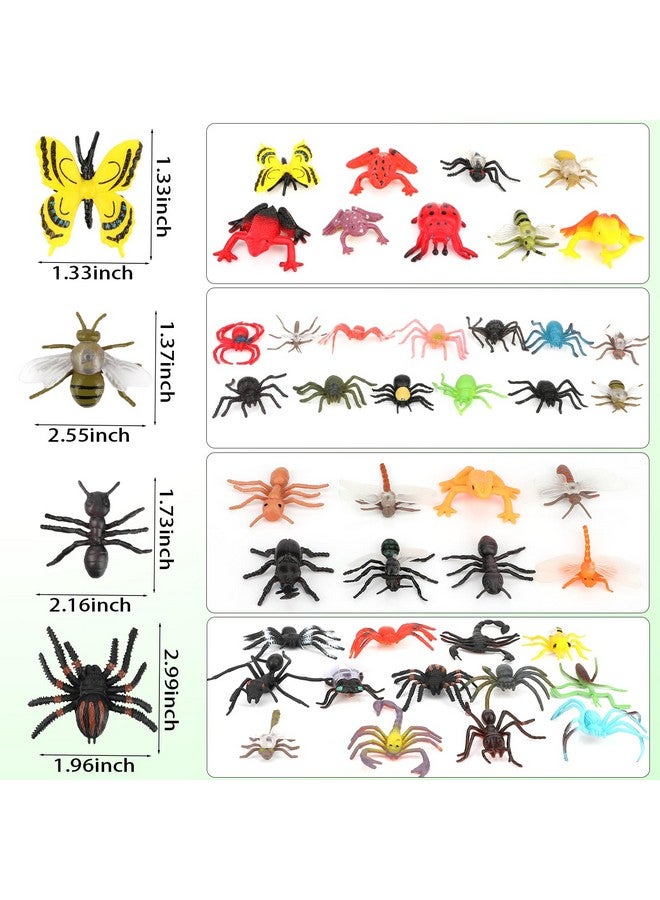 Coopay 102 Pieces Plastic Insect Assorted Fake Insect Mini Realistic Bugs Toys Includes Multicolored Lifelike Butterfly For Education, Insect Themed Party, Halloween And Birthday Gifts - Image 4