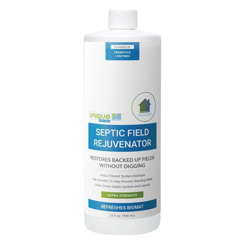 Unique Septic Field Rejuvenator, Drain Field Cleaner, Restores and Maintains Backed Up Septic Systems Without Digging, Emergency Treatment, Sewer Cleaner Clears Blocked Lines (32 fl oz) - Image 1