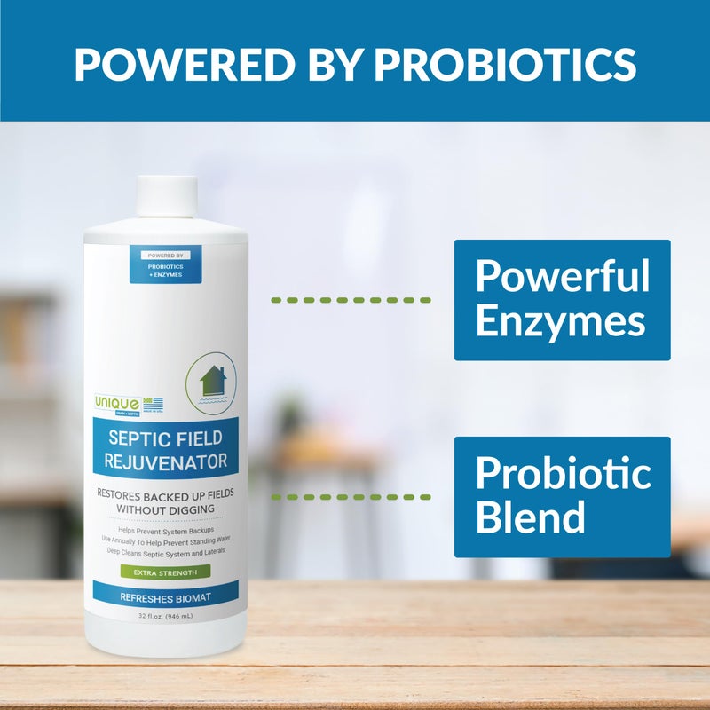 Unique Septic Field Rejuvenator, Drain Field Cleaner, Restores and Maintains Backed Up Septic Systems Without Digging, Emergency Treatment, Sewer Cleaner Clears Blocked Lines (32 fl oz) - Image 4