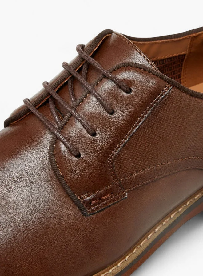 DUCHINI  Men's Solid Lace-Up Derby Shoes  | Best Price UAE