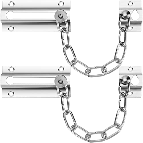INBOF 2 Pack Door Chain Lock, Stainless Steel Chain Locks for Inside Door - Image 1
