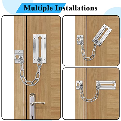 INBOF 2 Pack Door Chain Lock, Stainless Steel Chain Locks for Inside Door - Image 5