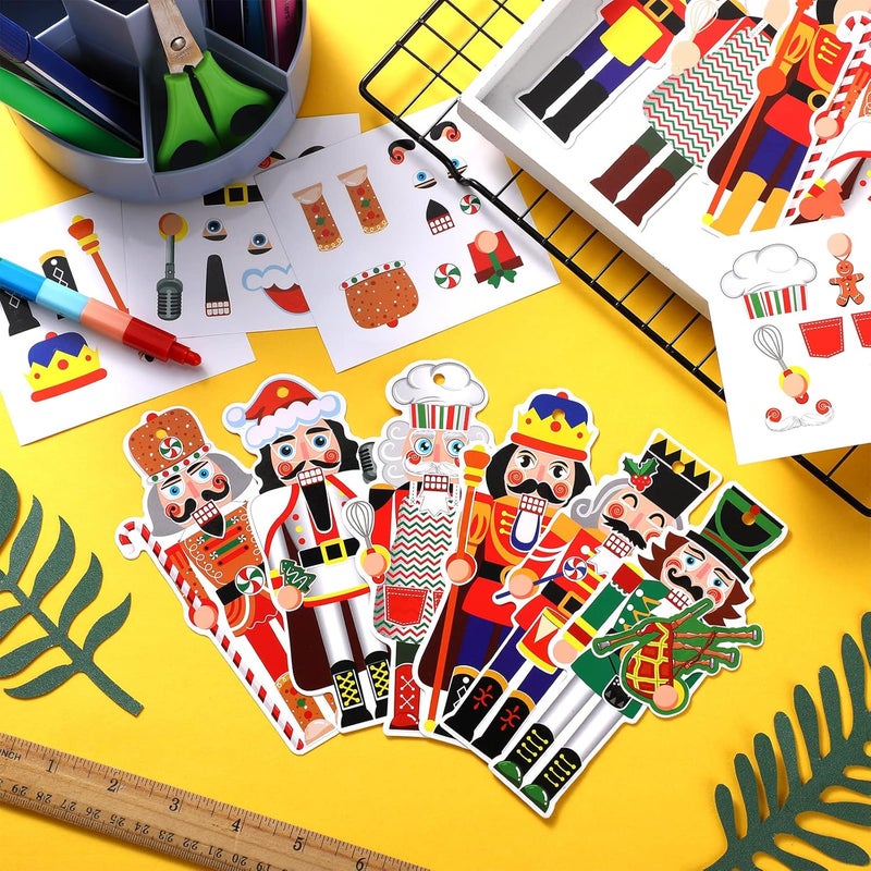 Civaner ملصقات كراكر الجوز 36 مجموعة من سيفانر لزينة شجرة عيد الميلاد، زينة كراكر للجوز لزينة عيد الميلاد، حرف يدوية، ملصقات خبز الزنجبيل، عيد الميلاد للأولاد والبنات، هدايا عطلة الشتاء، مستلزمات حفلات الفصول الدراسية - Image 2