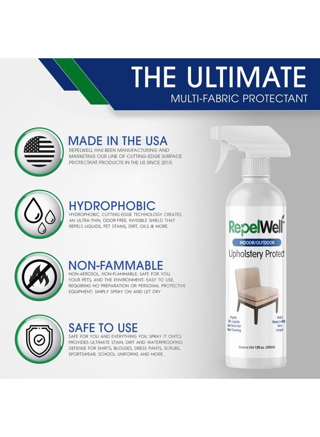 RepelWell Upholstery Protect Stain & Water Repellent Spray (12oz) Eco-Friendly, Pet-Safe Spray Keeps Your Fabric, Leather & Suede Upholstery Looking Like New - Image 4