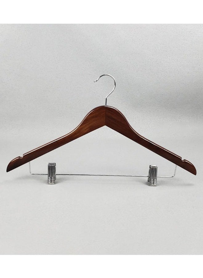 Pack of 20 High Quality Wooden Suit and Pants Rack with Shoulder Notches Hangers