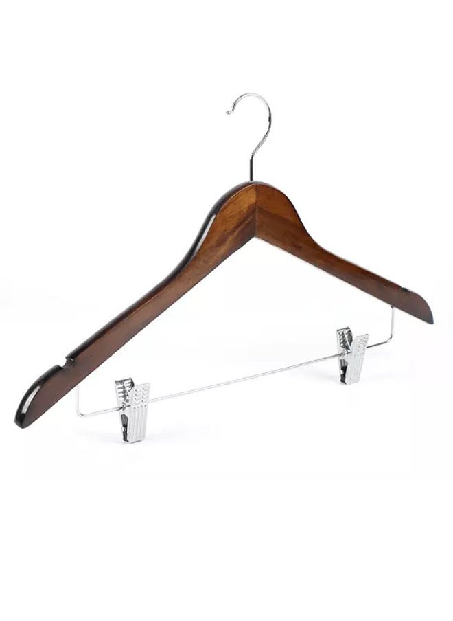 Pack of 20 High Quality Wooden Suit and Pants Rack with Shoulder Notches Hangers