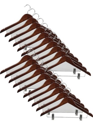 Pack of 20 High Quality Wooden Suit and Pants Rack with Shoulder Notches Hangers - pzsku/Z6D888CC158887BB8BC09Z/45/_/1730272636/adda02a8-99e1-4dce-9ccc-82d912b41694