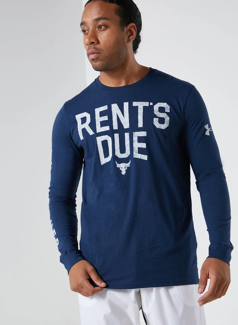 UNDER ARMOUR Project Rock Rents Due T-Shirt