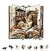 AEEKDOOK Wooden Puzzles for Adults Cat in The Book Wood Puzzles Adult Unique Animal Shape Wooden Jigsaw Puzzles for Adults Birthday Gifts for Puzzle Lovers Family 106 104in 200 Pieces - Image 4