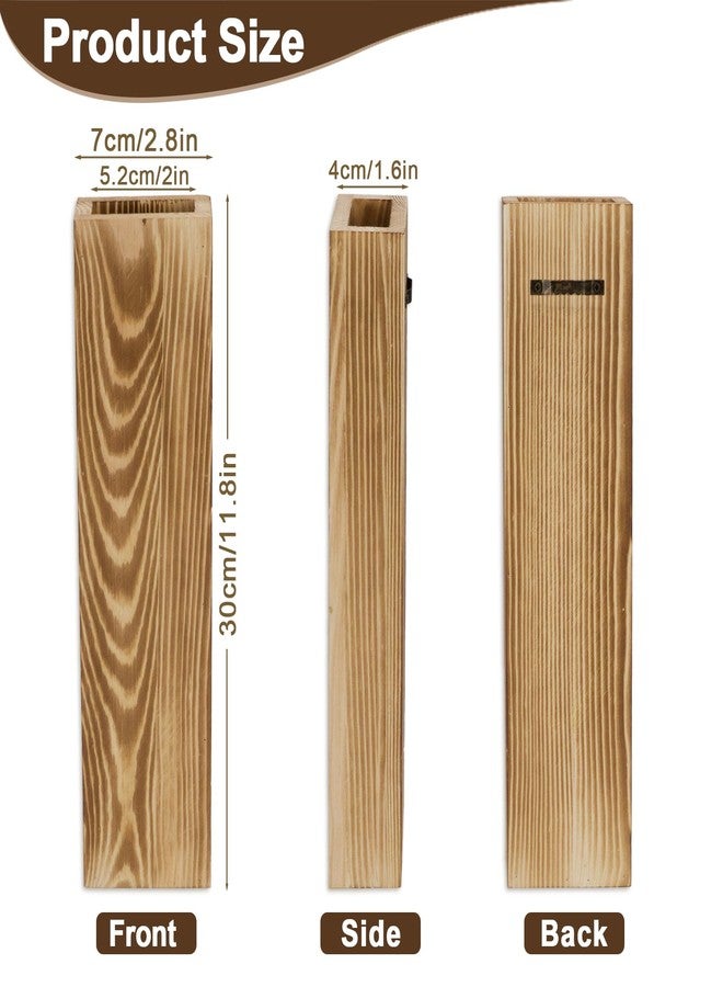 MOAMUN 3PC Wood Wall Planter, Boho Wood Room Hanging Vase, for Dried Flowers, Modern Farmhouse Wall Decor for Eucalyptus Stems Decorations Home Decor for Indoor Plants - Image 2