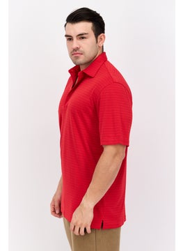 Greg Norman Men Sportswear Fit Short Sleeve Training Polo Shirt, Red  - Image 2