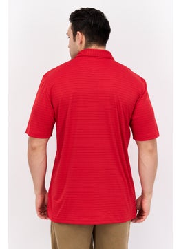 Greg Norman Men Sportswear Fit Short Sleeve Training Polo Shirt, Red  - Image 3
