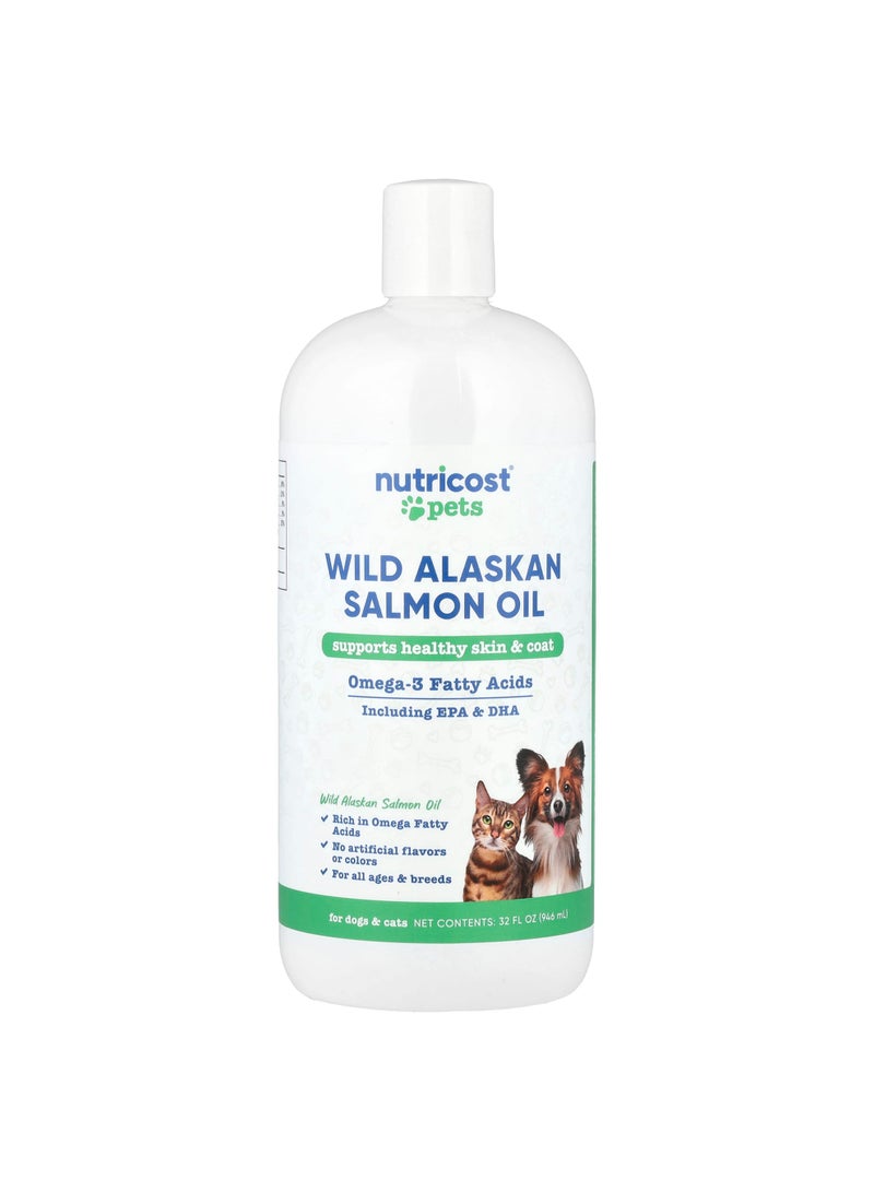 Pets, Wild Alaskan Salmon Oil, For Dogs & Cats, All Ages, 32 fl oz (946 ml)