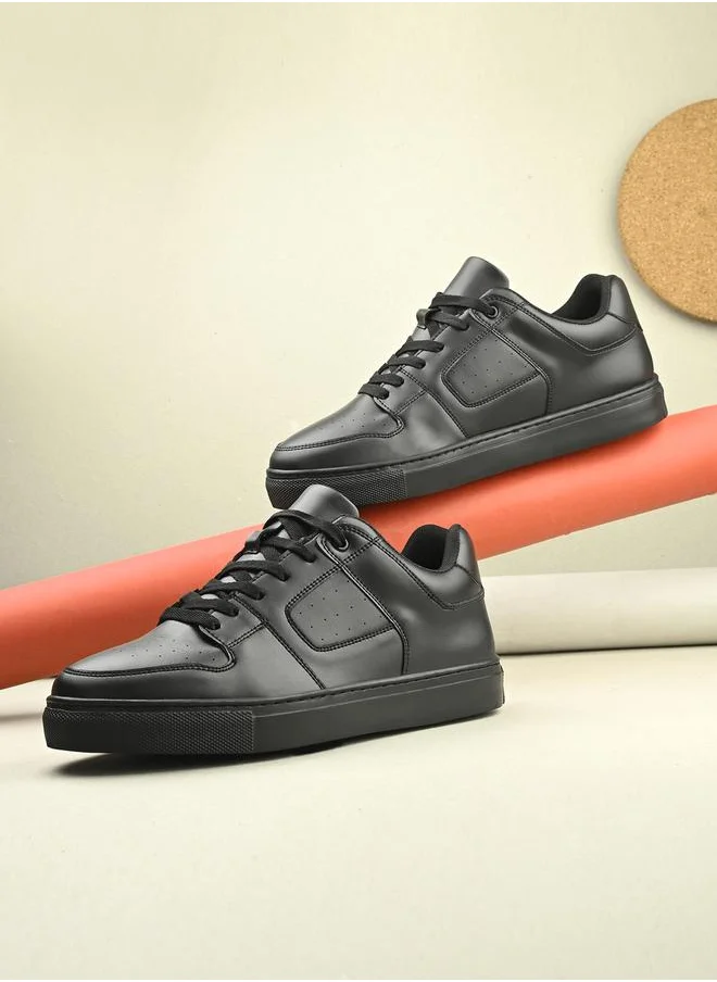 Styli Platform Sole Lace Up Court Sneakers