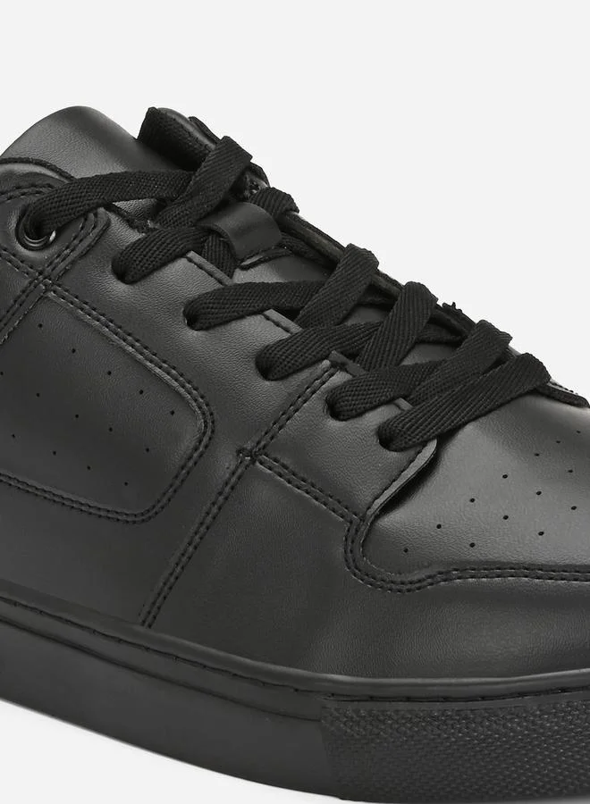 Styli Platform Sole Lace Up Court Sneakers