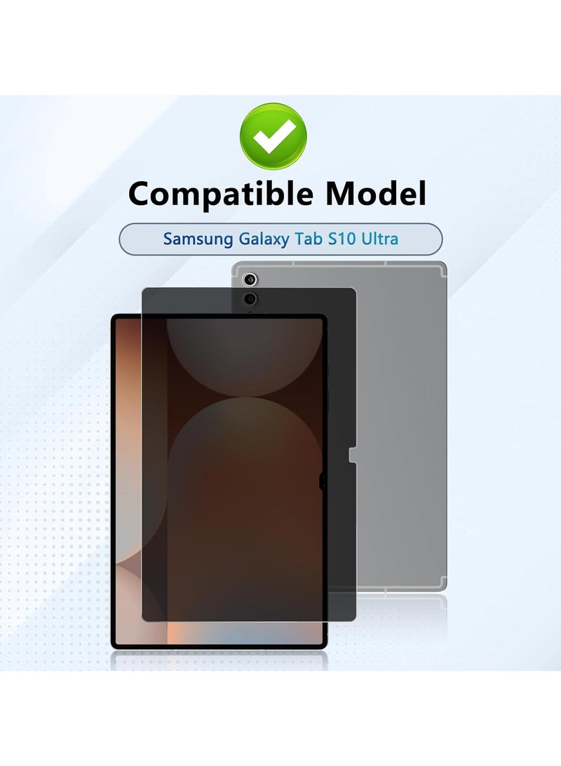 【1 Pack】 Privacy Screen Protector Compatible with Galaxy Tab S10 Ultra 14.6-inch SM-X920/X926 (2024), 360° Anti Spy Privacy Film, Matte Anti-Glare, Scratch Resistant, Anti Bubble PET Film - Image 2