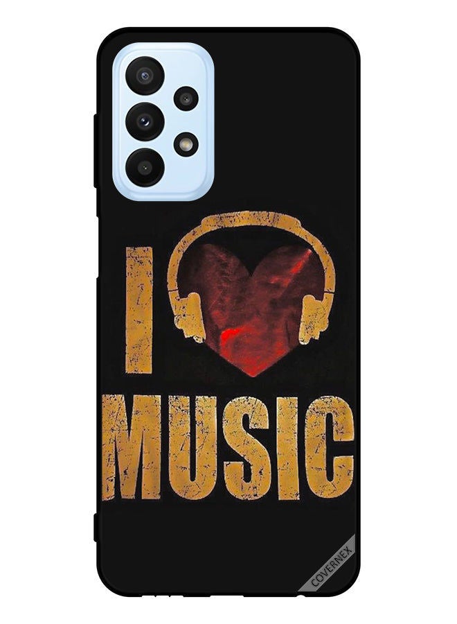 Covernex Protective Case Cover For Samsung Galaxy A23 Vintage I Love Music - Image 1