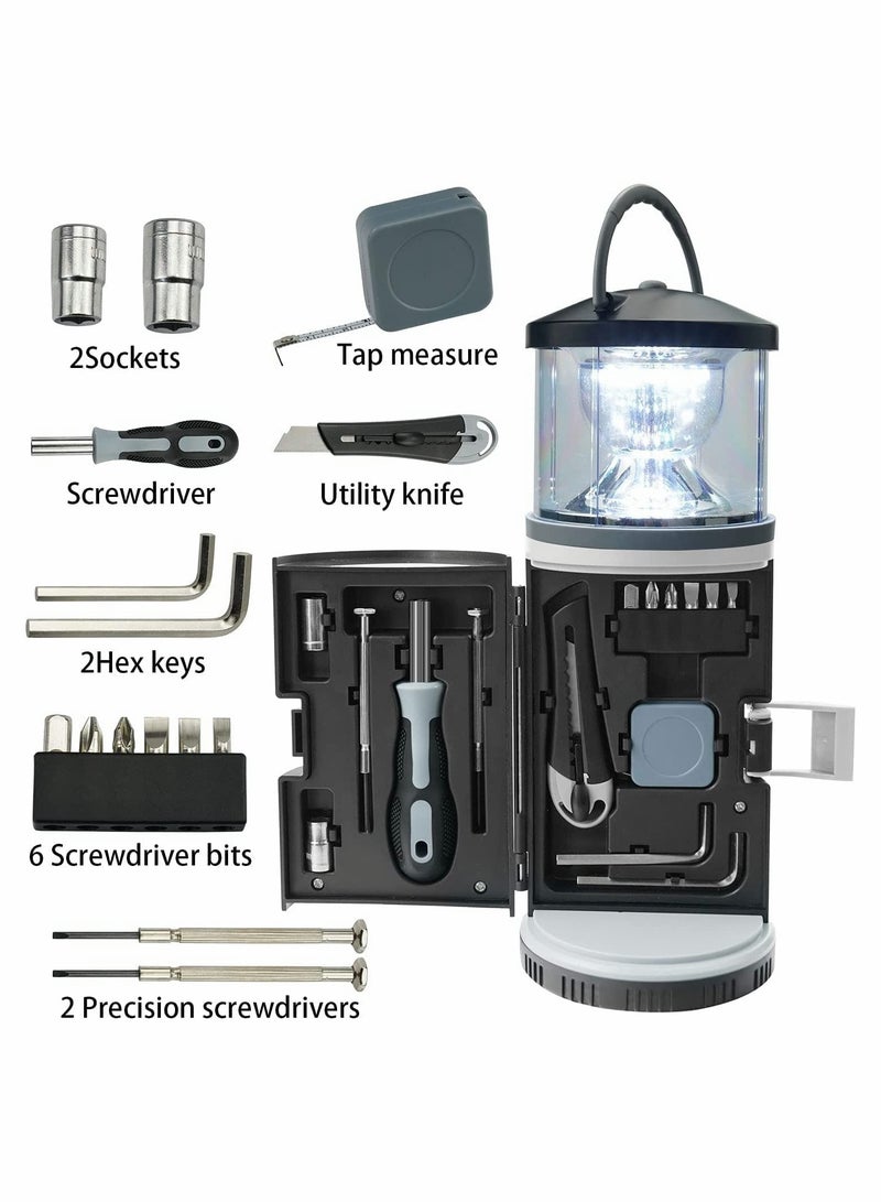 Excefore LED Camping Light, Multi-Function Camping Lantern with Screwdriver Hardware Tool Kit, Rechargeable LED Outdoor Camping Searchlight Flashlight, Perfect for Camping Hiking,Fishing,Night Riding Lighting  - Image 2