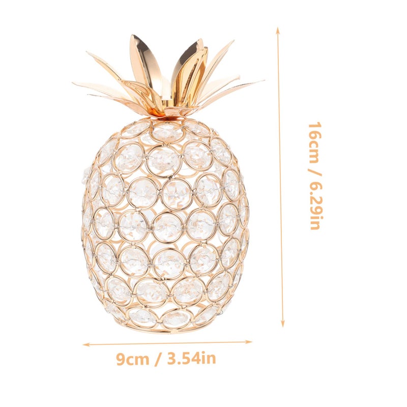 Crystal Pineapple Figurine Home Decor Centerpiece Elegant Beaded Durable Living Room Ornament - Image 3