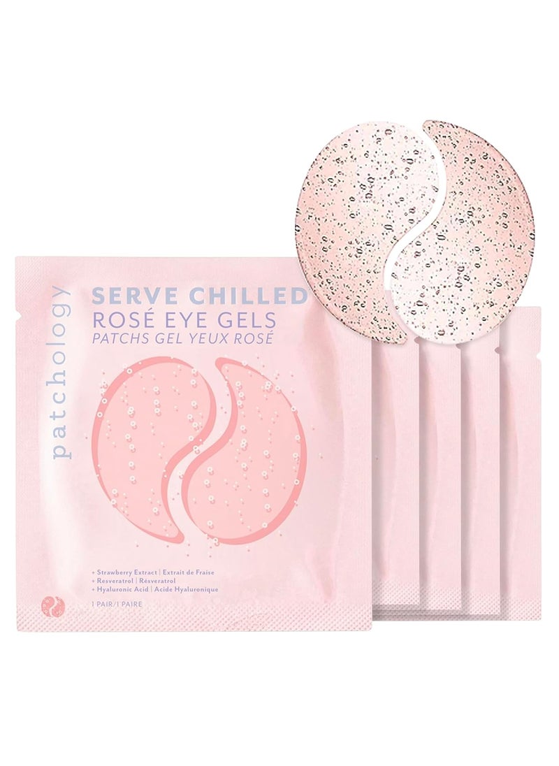 Patchology - Patchology Serve Chilled Ros Hydrating Under Eye Patches  Hyaluronic Acid  AntioxidantInfused Eye Masks to Reduce Dark Circles Puffiness  Fine Lines  Ideal Skincare Essentials 5 Pairs - Image 1