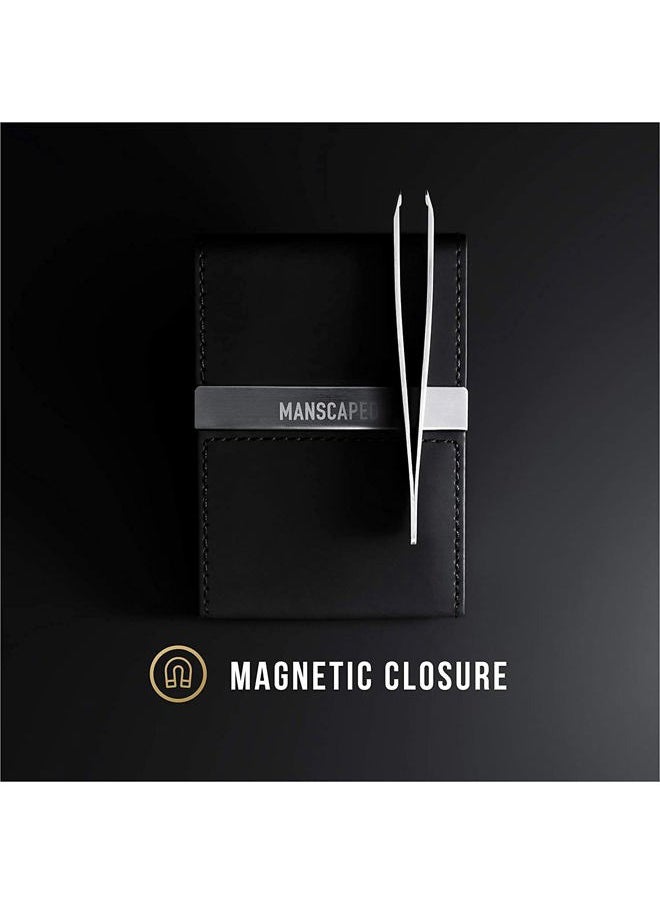 manscaped - ® Shears 2.0 Tempered Stainless Steel Men's Nail Kit, Fingernail Clippers, Safety Scissors, Tweezers and Nail File, Travel Manicure Pedicure Set, 4-Piece Luxury Grooming Kit with Compact Case - Image 1