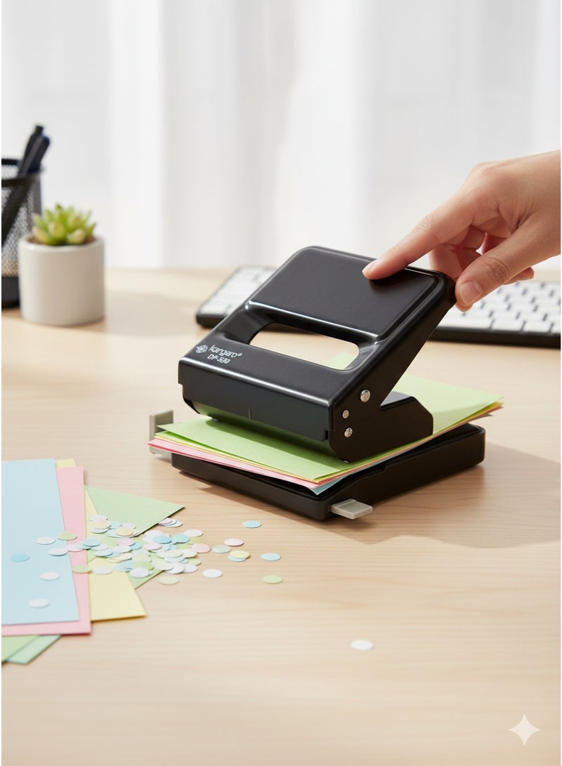 كانجارو ثاقب ورق مزدوج من كانغارو – سعة 25 ورقة – ألوان معدنية متنوعة - Image 1