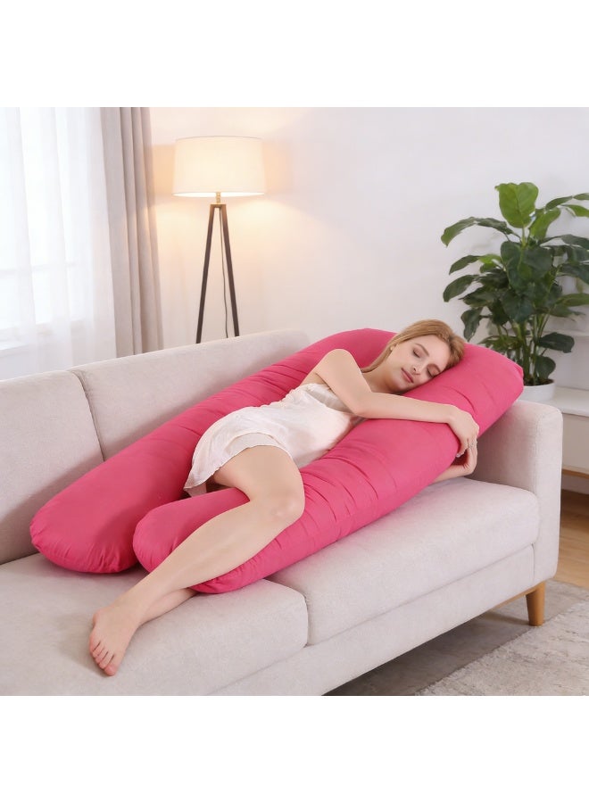 Bluejw U-Shaped Full Body Pregnancy Cotton Pillow 80x155cm - Image 4