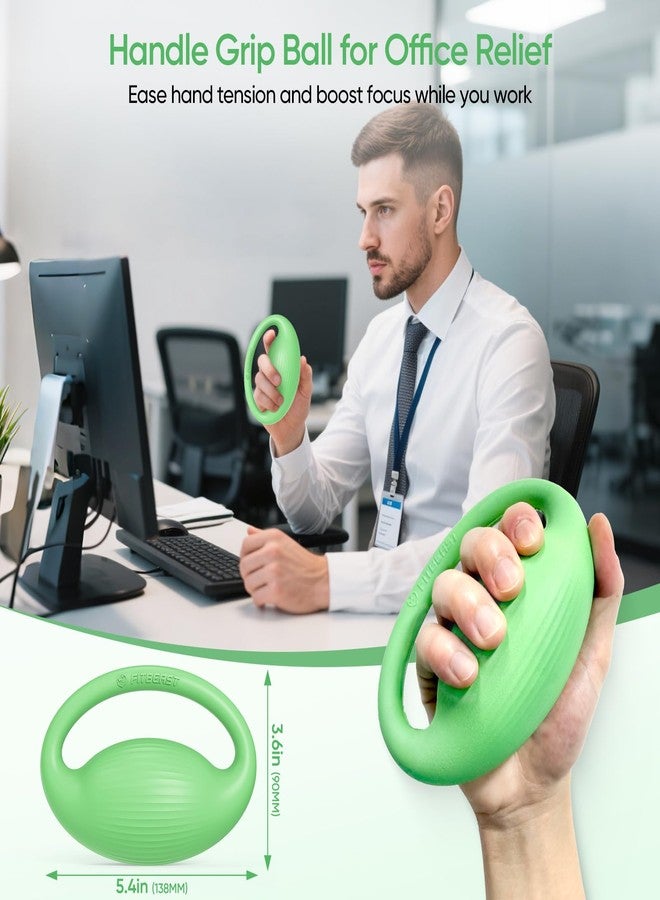 FitBeast Hand Exercise Ball Set–Stress Balls for Adults, Grip Strength Trainer Set for Rehab, Stress Relief, Arthritis, Carpal Tunnel, Hand Strength & Flexibility (3 Piece Set - Yellow Green Blue) - Image 3