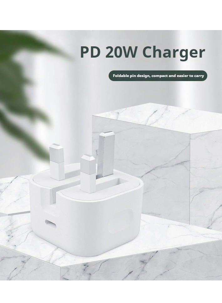 general 20W USB-C 3-Pin Power Adapter White | Charging Adapter - Image 1