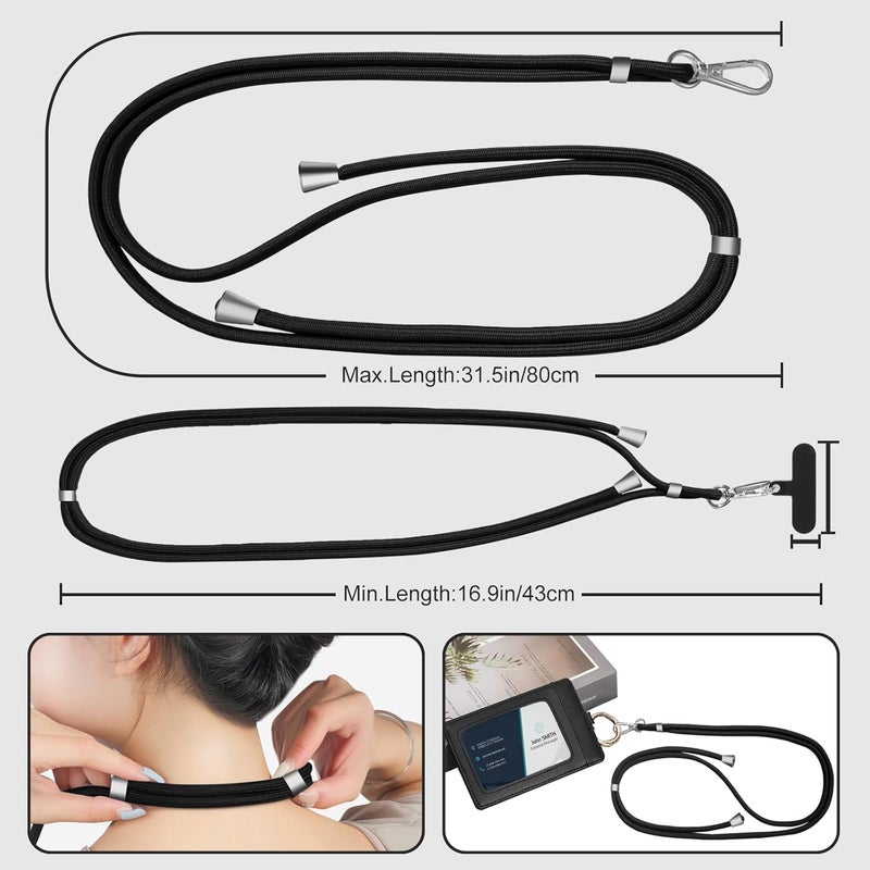 Meliya Phone Lanyard for Phone Case Adjustable Phone Strap Set for All Phone Case Universal Phone Neck Strap and Wrist Strap for Phone, Not Includes Phone Case - Image 3